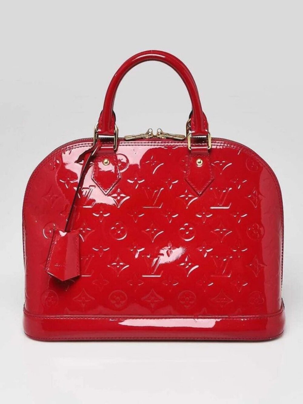 Louis Vuitton Rose Indian Monogram Vernis Alma PM Bag